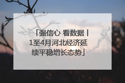 强信心 看数据丨1至4月河北经济延续平稳增长态势